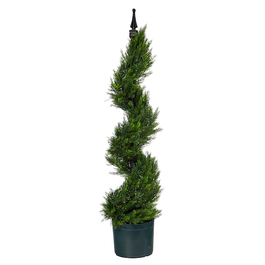3ft. Potted Cypress Spiral Topiary Artificial Tree